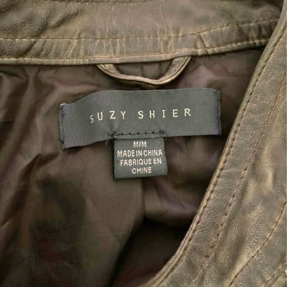 SUZY SHIER FAUX LEATHER JACKET - Picture 3 of 3